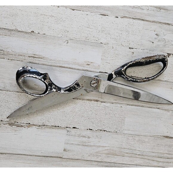 Vintage Wiss Inlaid No. 22W 12-1/2" Long Scissor Upholstery Fabric - Picture 3 of 7